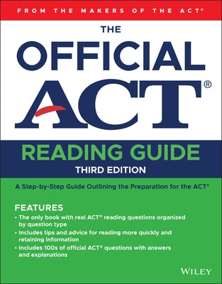 Paperback of The Official ACT Reading Guide by Wiley featuring the book cover with title and branding.