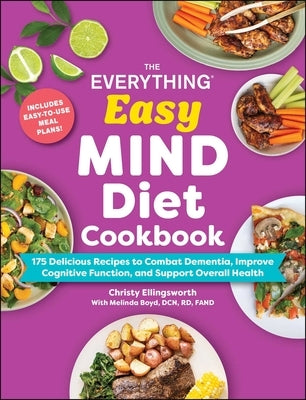 Paperback cookbook titled "The Everything Easy Mind Diet" with colorful cover featuring healthy food images and the title text.