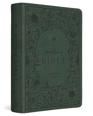 Crossway ESV Gracelaced Bible Journaling Edition in Quiet Forest Trutone with Ruth Chou Simons artwork on the cover.