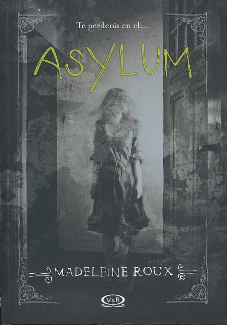 Vrya Asylum paperback book with dark cover and title text, displayed open showing pages inside.