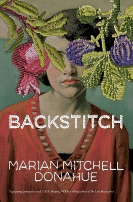 Backstitch paperback book by Galiot Press, featuring a cover with a textured design and printed title on the front.