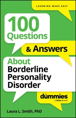 Paperback book titled "100 Questions & Answers about Borderline Personality Disorder" from For Dummies, with cover design visible.