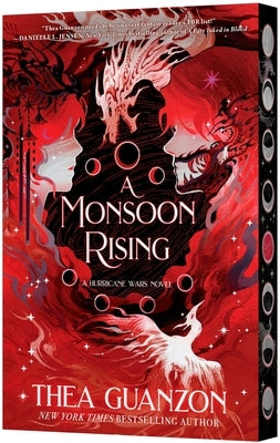 Paperback of "A Monsoon Rising" by Harper Voyager featuring a cover with a vibrant, weather-themed design.