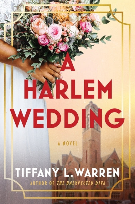 Paperback of "A Harlem Wedding" novel by William Morrow & Company, showing the book cover with vibrant illustration.