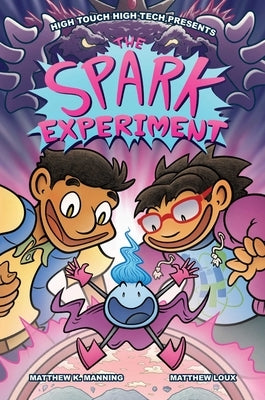 Paperback copy of "The Spark Experiment" by Andrews McMeel Publishing, featuring the book cover with vibrant design and title.