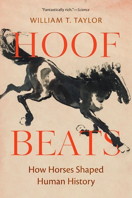 Paperback book titled "Hoof Beats: How Horses Shaped Human History" by University of California Press, featuring a horse illustration.