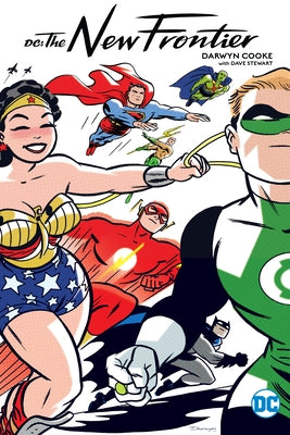 Paperback of DC: The New Frontier comic book by DC Comics featuring vibrant cover art and classic superhero characters.