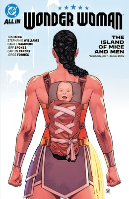 Paperback of Wonder Woman Vol. 4: The Island of Mice and Men by DC Comics, featuring Wonder Woman on the cover.