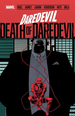 Paperback Marvel Universe Daredevil: Death of Daredevil comic book with cover art featuring Daredevil in a dramatic pose