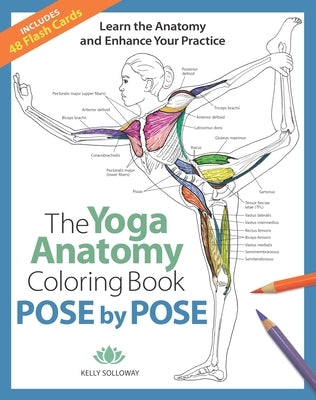 Paperback Yoga Anatomy Coloring Book by Get Creative 6, featuring detailed illustrations of yoga poses and anatomy for learning.