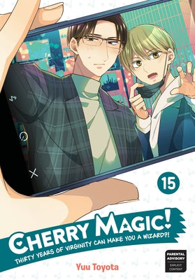 Square Enix Manga paperback of Cherry Magic! Thirty Years of Virginity Can Make You a Wizard?!, featuring colorful cover art.