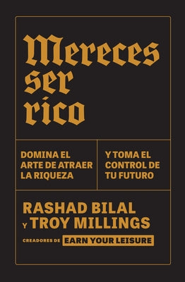 Paperback book titled "Mereces Ser Rico" by Vintage Espanol, featuring a cover with gold accents and bold typography.