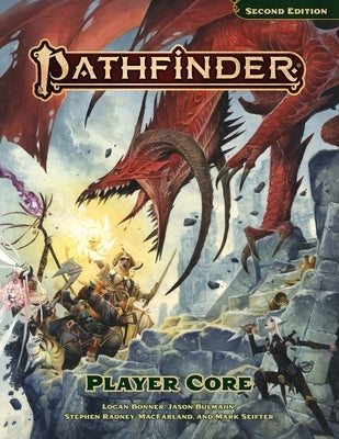 Paperback Pathfinder Player Core book by Paizo, Inc. featuring colorful fantasy artwork on the cover.
