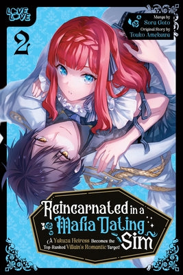Paperback of Reincarnated in a Mafia Dating Sim Volume 2 by Lovelove, featuring a Yakuza heiress and romantic villain target.