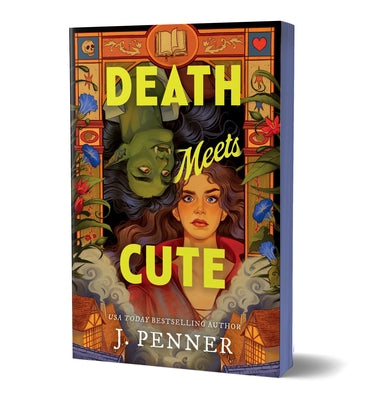 Paperback of Death Meets Cute Deluxe Edition by Poisoned Pen Press, featuring cover art with dark, whimsical illustrations.