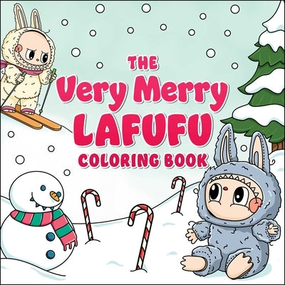 Paperback coloring book titled The Very Merry Lafufu by Adams Media Corporation, featuring festive holiday illustrations.