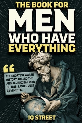 Paperback book titled "The Book For Men Who Have Everything" by Curious Press, featuring a cover with intriguing illustrations.
