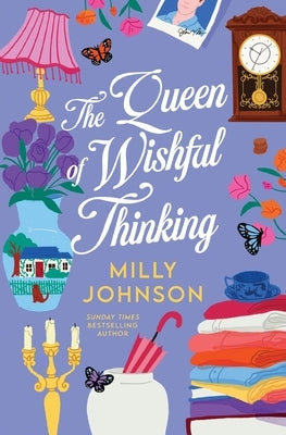 Paperback of The Queen of Wishful Thinking by Harper Muse, featuring the book cover with colorful artwork and title text.