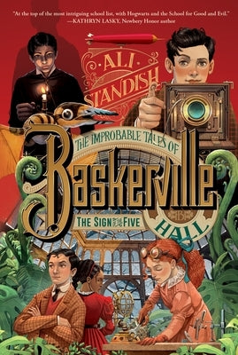 Paperback book titled "The Sign of the Five" from The Improbable Tales of Baskerville Hall series by HarperCollins, with cover art visible.
