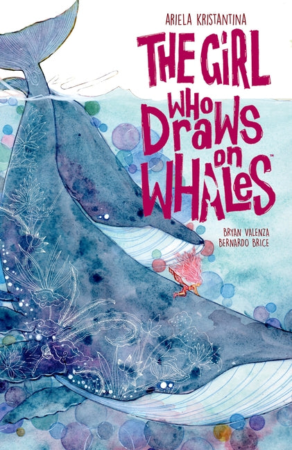 Paperback of The Girl Who Draws on Whales by Dark Horse Books showing the cover with colorful illustrated whale and girl artwork.