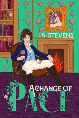 Cover of "A Change of Pace," a reimagined Regency romance paperback by Generous Press showing a vintage-inspired book cover design.