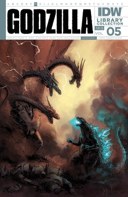 Paperback of Godzilla Library Collection, Volume 5 by IDW Publishing featuring iconic Godzilla comic artwork.