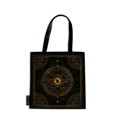 Canvas bag from the Fourth Wing Shadows of Navarre collection by Paperblanks, featuring detailed artwork and branding.