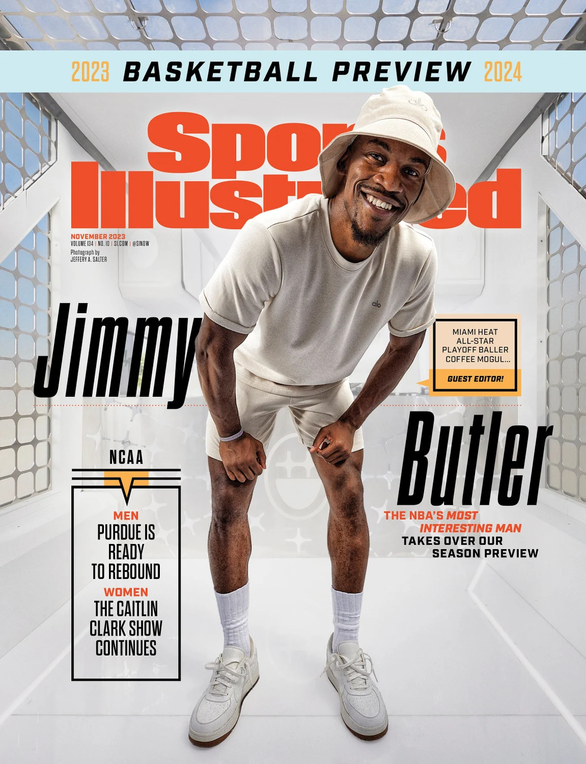 Sports Illustrated magazine cover featuring dynamic sports imagery and bold headlines, showcasing diverse athletic action.