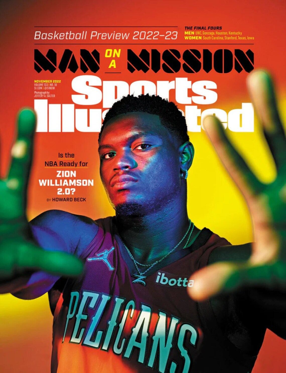Sports Illustrated magazine cover featuring dynamic sports imagery and bold headlines showcasing top athletes.