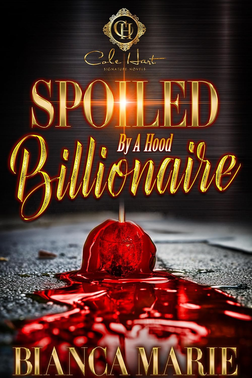 Paperback copy of "Spoiled By A Hood Billionaire," an African American romance novel, published independently.