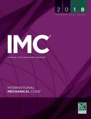 Paperback 2018 International Mechanical Code by International Code Council, featuring technical building and mechanical regulations.