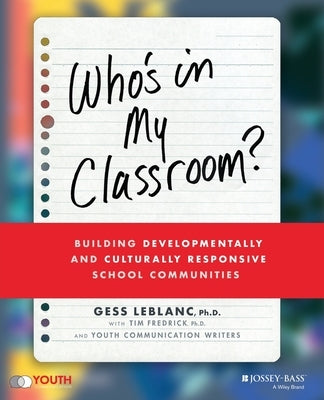 Paperback book titled "Who's in My Classroom?" by Jossey-Bass, focused on building developmentally and culturally responsive school communities.