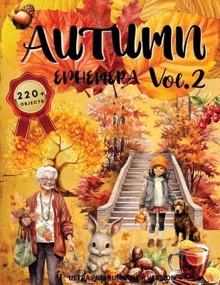 Autumn Ephemera Book Vol. 2 by Kate Curry, showcasing colorful autumn-themed illustrations on a paperback cover.