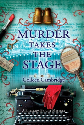 Paperback of "Murder Takes the Stage" by Kensington Publishing Corporation, featuring a book cover with a dramatic theatrical scene.