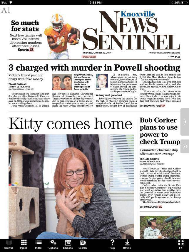 Knoxville News Sentinel Sunday Only Delivery for 12 Weeks - TX Corrections Bookstore