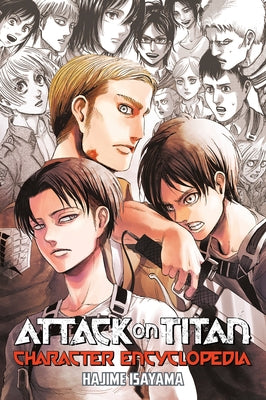 Paperback Attack on Titan Character Encyclopedia by Kodansha Comics, featuring illustrations and character profiles from the series.