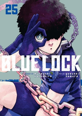 Blue Lock 25 paperback manga by Kodansha Comics featuring cover art with dynamic characters and bold blue design.