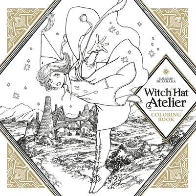 Paperback Witch Hat Atelier Coloring Book by Kodansha Comics featuring whimsical illustrations for coloring.