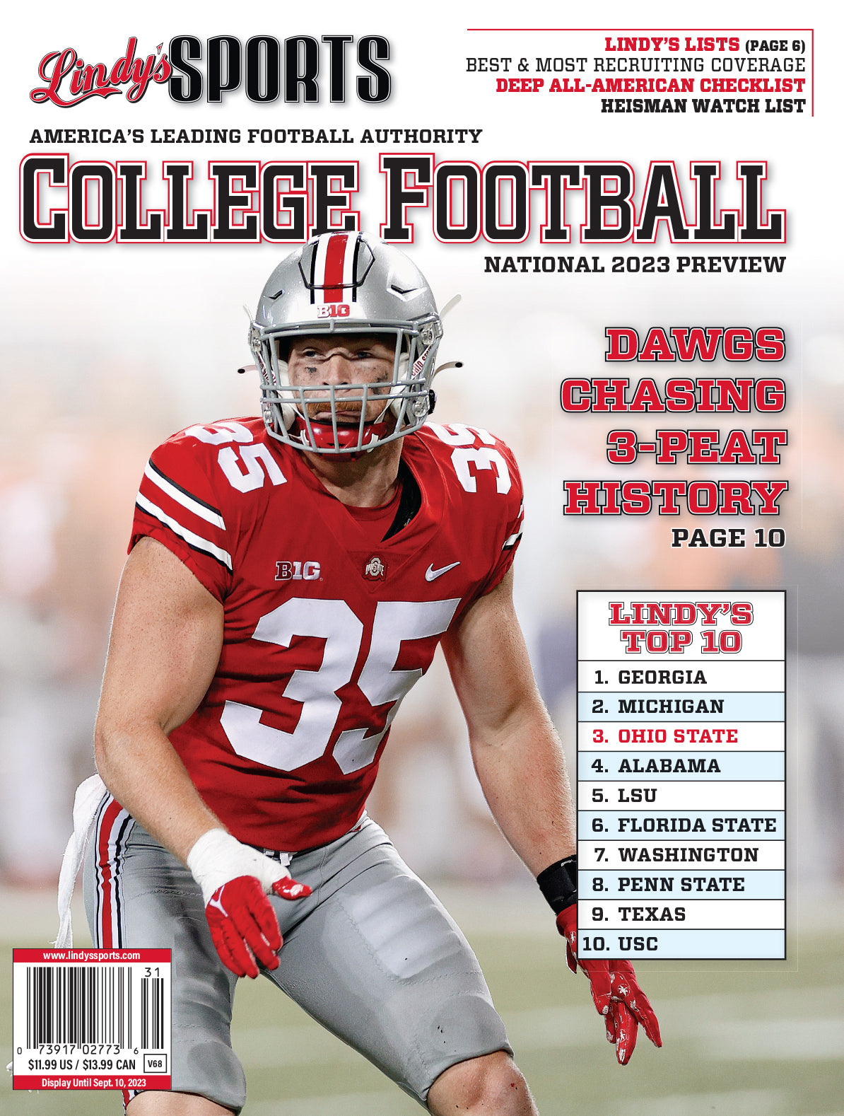 Lindy's 2023 National College Football Magazine - TX Corrections Bookstore 