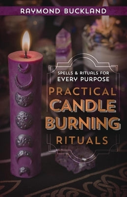 Paperback book titled "Practical Candleburning Rituals" by Llewellyn Publications, featuring a cover with candles and ritual symbols.