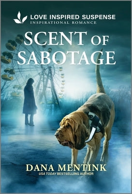 Mass market paperbound of "Scent of Sabotage" by Love Inspired Suspense, featuring a suspenseful novel cover with mysterious imagery.