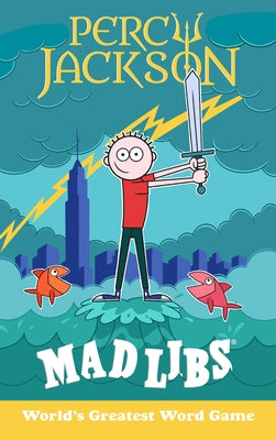 Percy Jackson Mad Libs paperback book with colorful cover featuring Percy Jackson characters and playful font design.