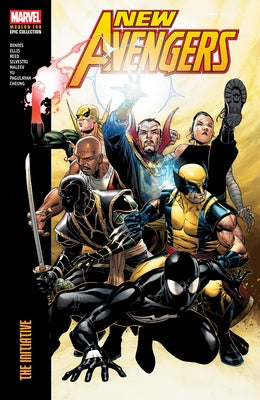 Paperback Marvel Universe New Avengers Modern Era Epic Collection: The Initiative comic book with colorful cover art.
