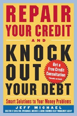 Paperback book titled "Repair Your Credit and Knock Out Your Debt" by McGraw-Hill, featuring a plain cover with text.