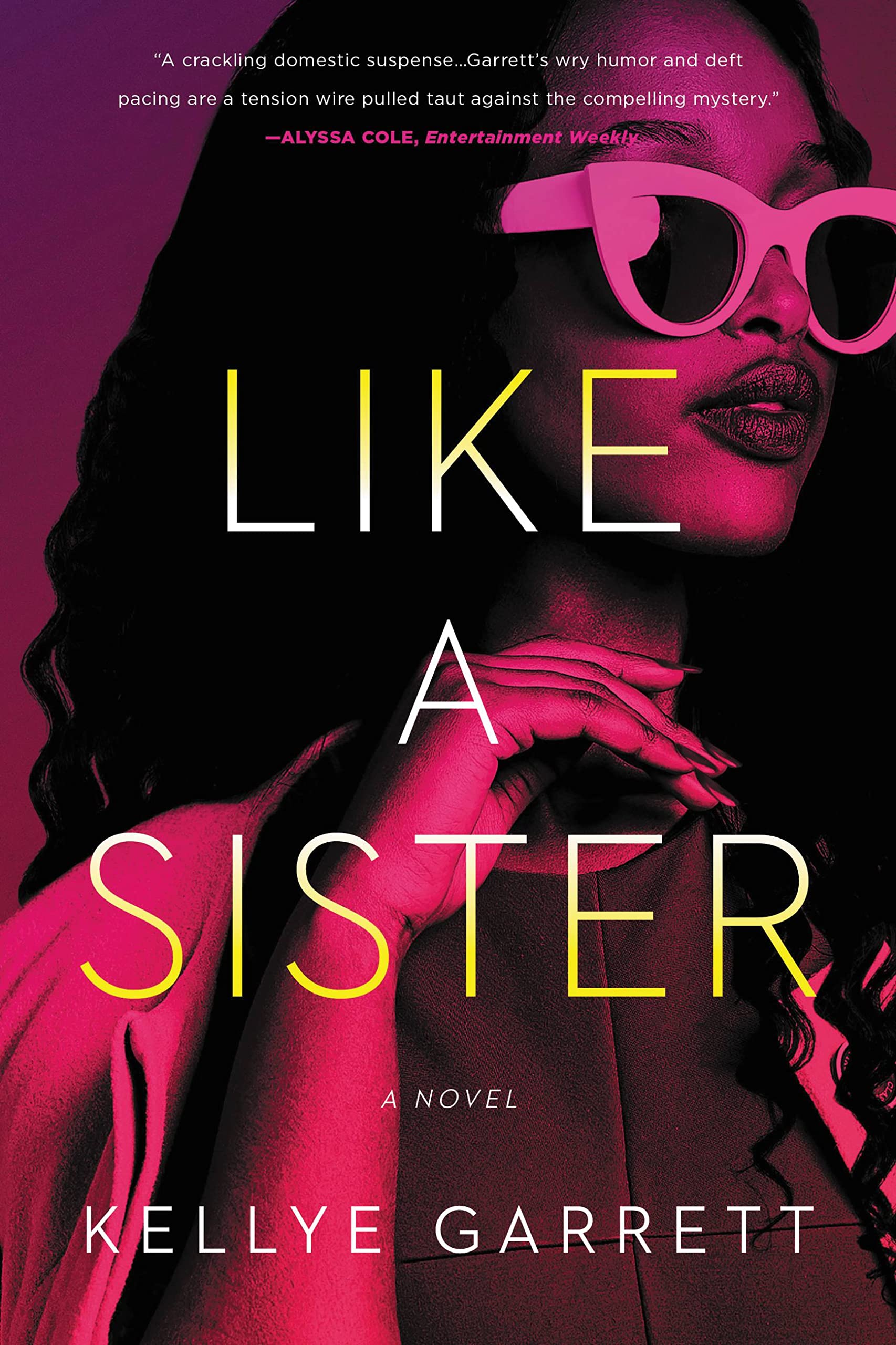 Paperback of "Like a Sister" novel by Mulholland Books featuring the book cover with title and author name.