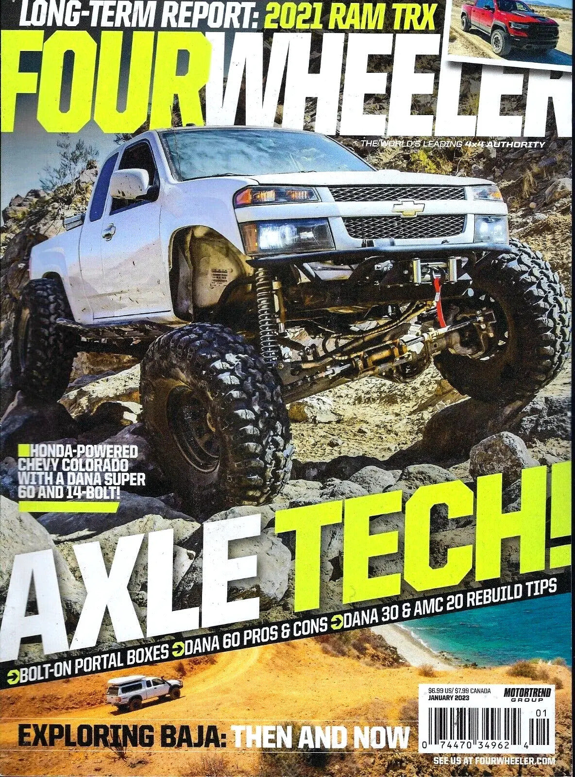 Cover of Four Wheeler Magazine featuring off-road vehicles and rugged outdoor scenes, published by My Store.
