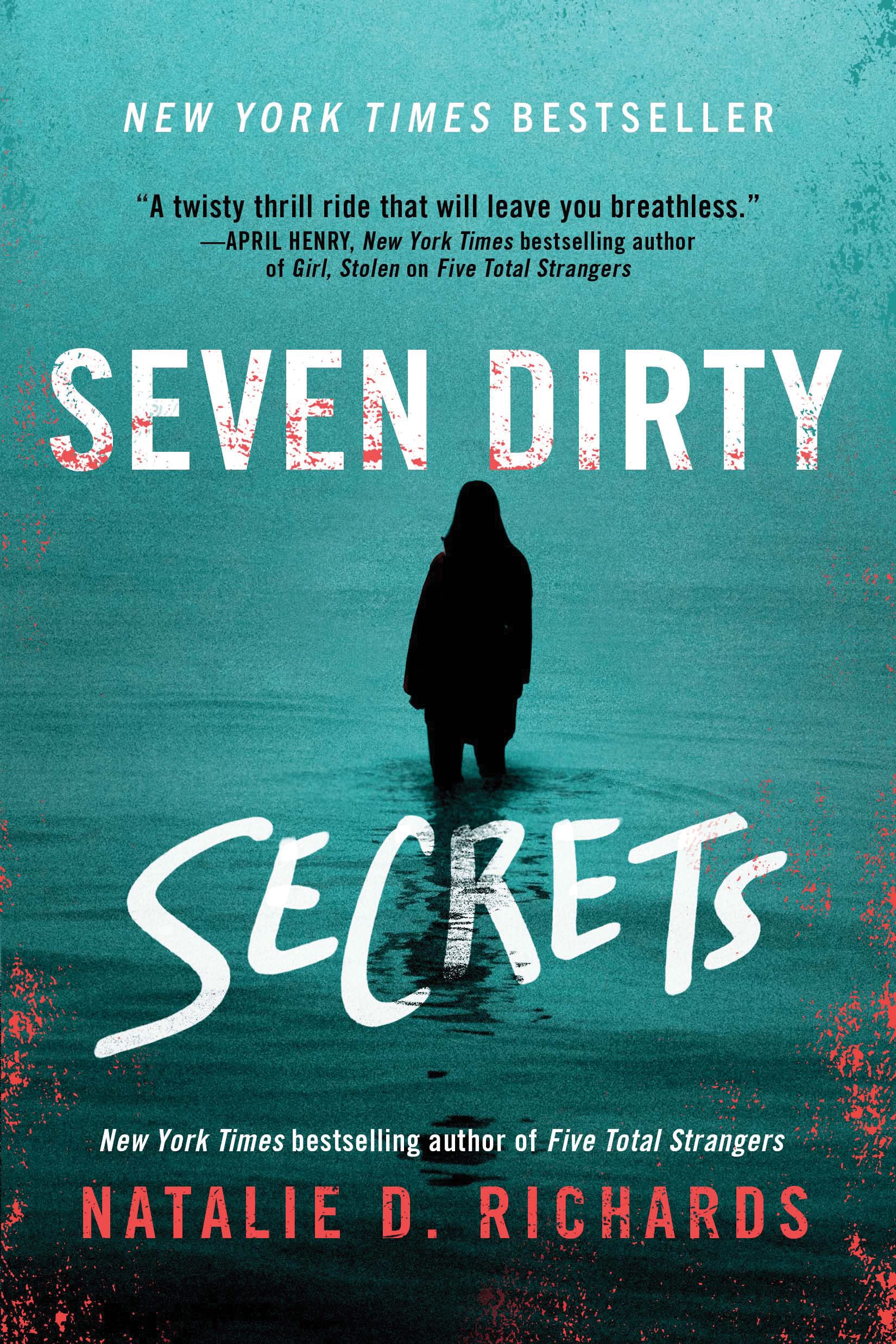 Cover image of the teen and young adult novel "Seven Dirty Secrets" by Natalie Richards, featuring dark, mysterious cover art.