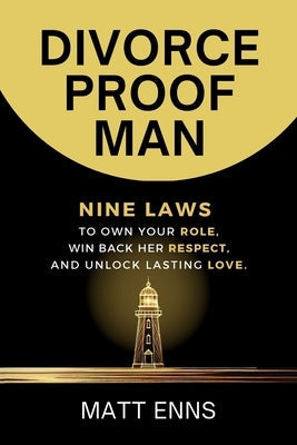 Paperback titled "Divorce-Proof Man" by Nine Tries, featuring a clean cover design focused on relationship advice and personal growth.