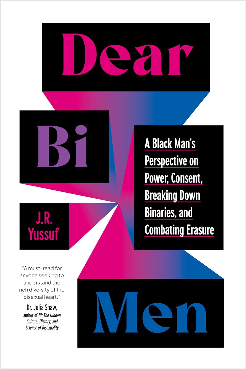 Paperback book titled "Dear Bi Men" by North Atlantic Books, featuring a black man on the cover with bold typography.