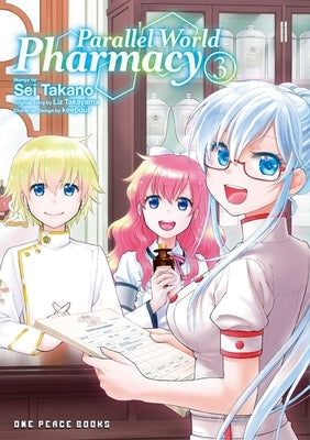 Paperback of Parallel World Pharmacy Volume 3 by One Peace Books featuring the cover with colorful fantasy artwork.
